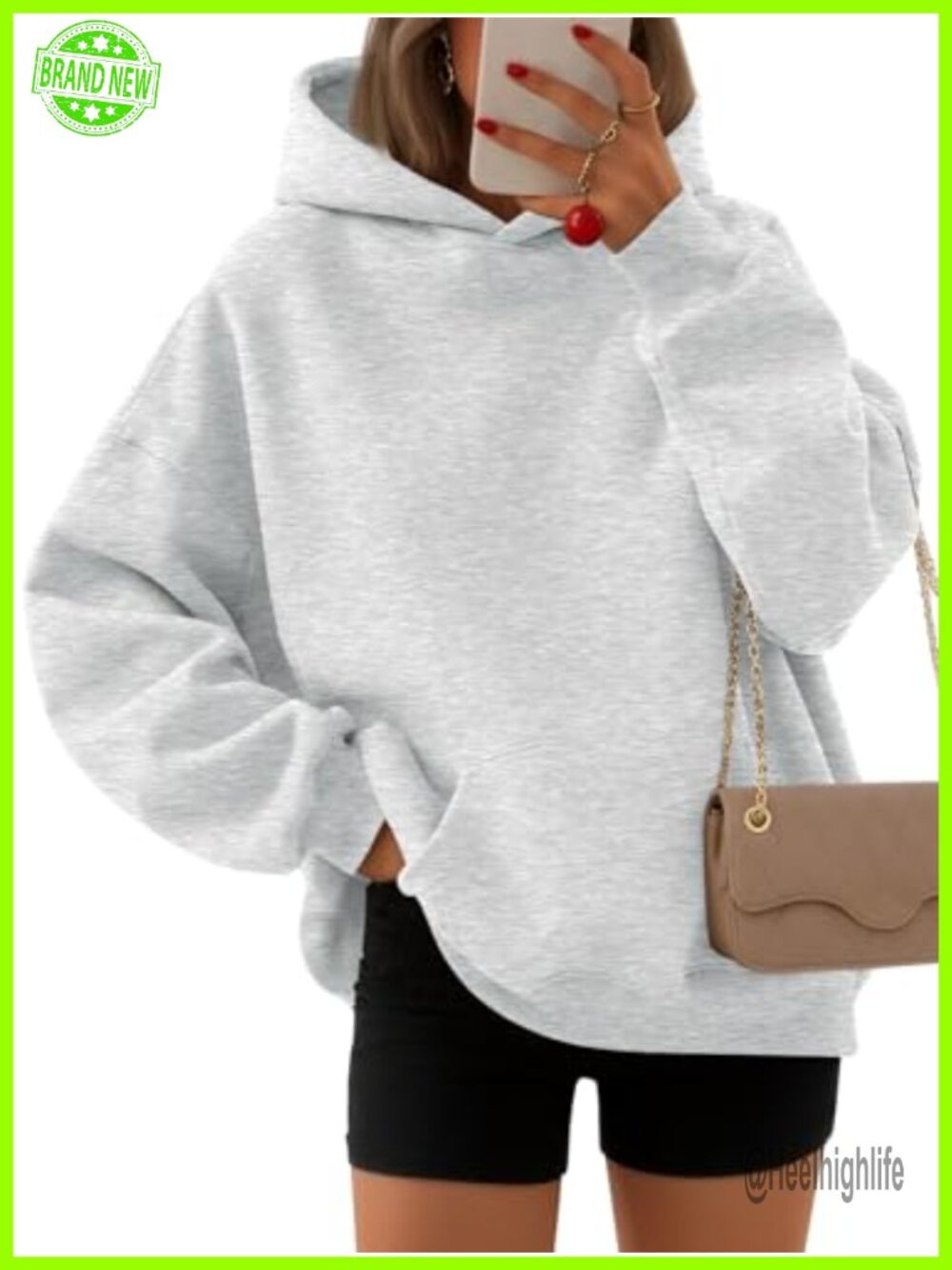 Oversized Fleece Hoodie Sweatshirt with Pockets